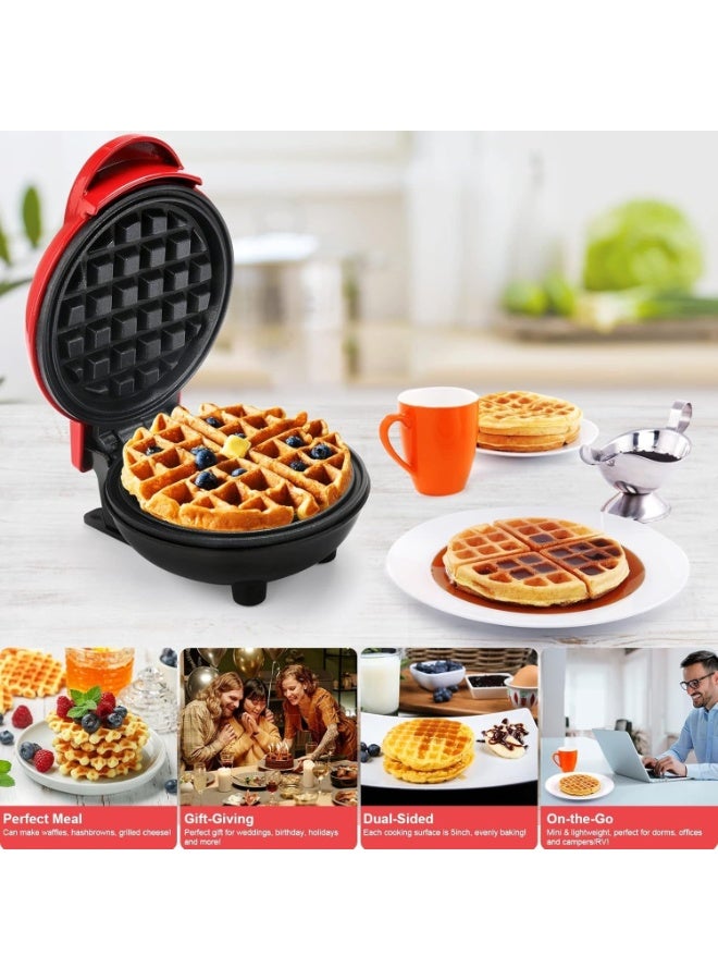 Compact Electric Mini Waffle Maker – Non-Stick Waffle Iron for Fast Breakfast, Pancakes, Snacks, Kids’ Birthday Parties, and Family Gatherings - Image 5